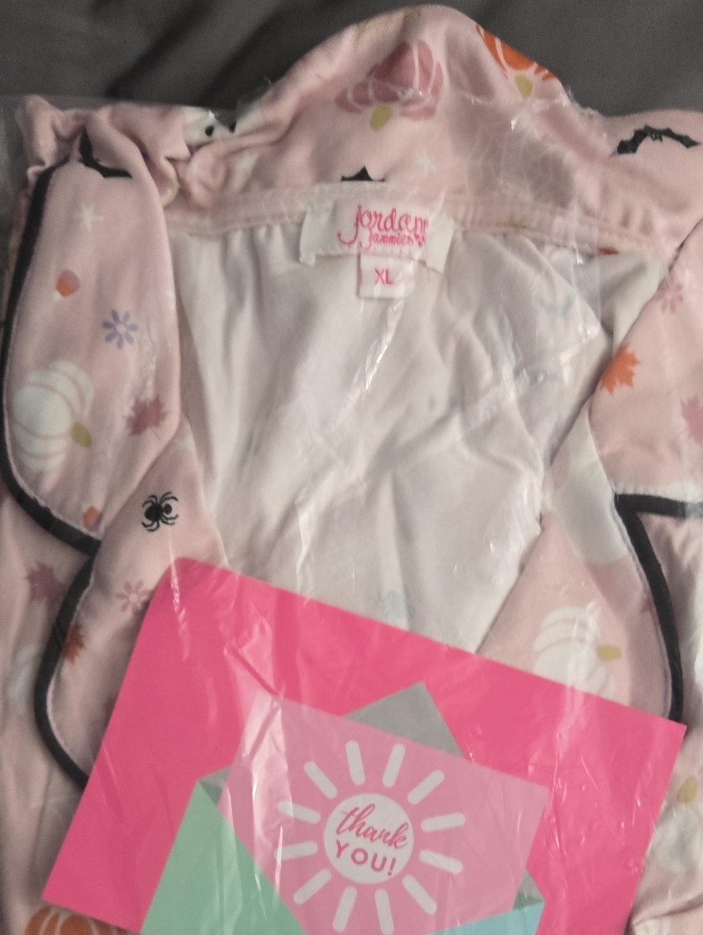 Jordan Jammies Pink Pumpkin Print Pajama Set